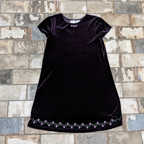 Blueberi Boulevard Girl's Size 12 Purple Dress Jacket Floral - Picture 4 of 10